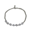 Pulsera en plata hexágonos circones