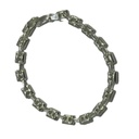 Pulsera plata tipo Gucci cuadrado