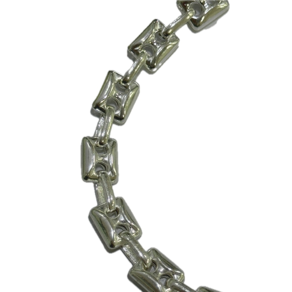 Pulsera plata tipo Gucci cuadrado