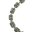 Pulsera plata tipo Gucci cuadrado