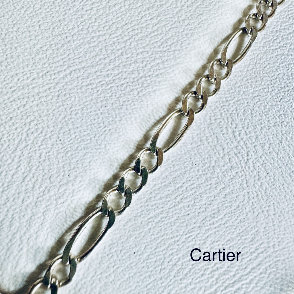 Cadena Plata tejido cartier 60CM X 4mm