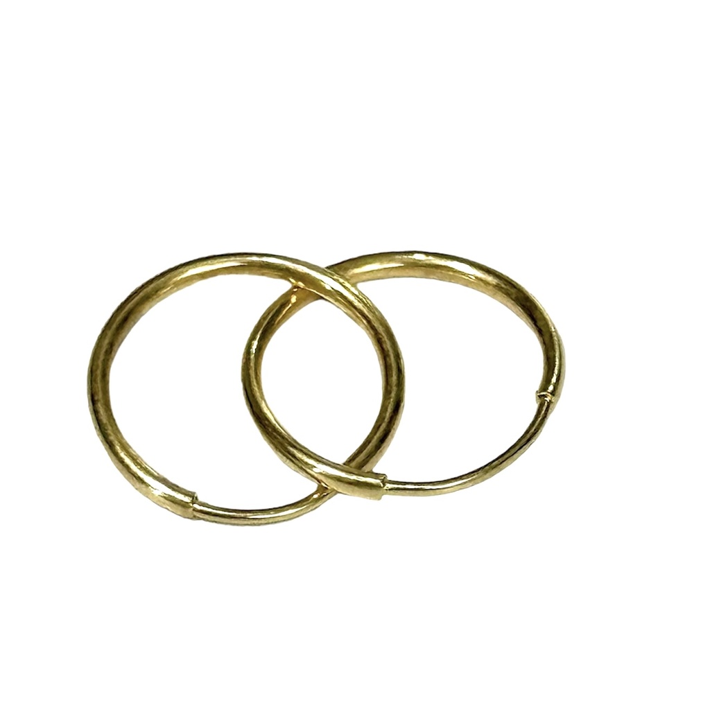 Candonga Oro 18K aro liso 1 cm