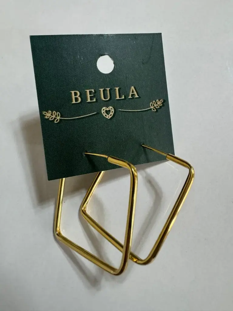 Candonga XL lisa en Plata con baño de oro SURTIDA