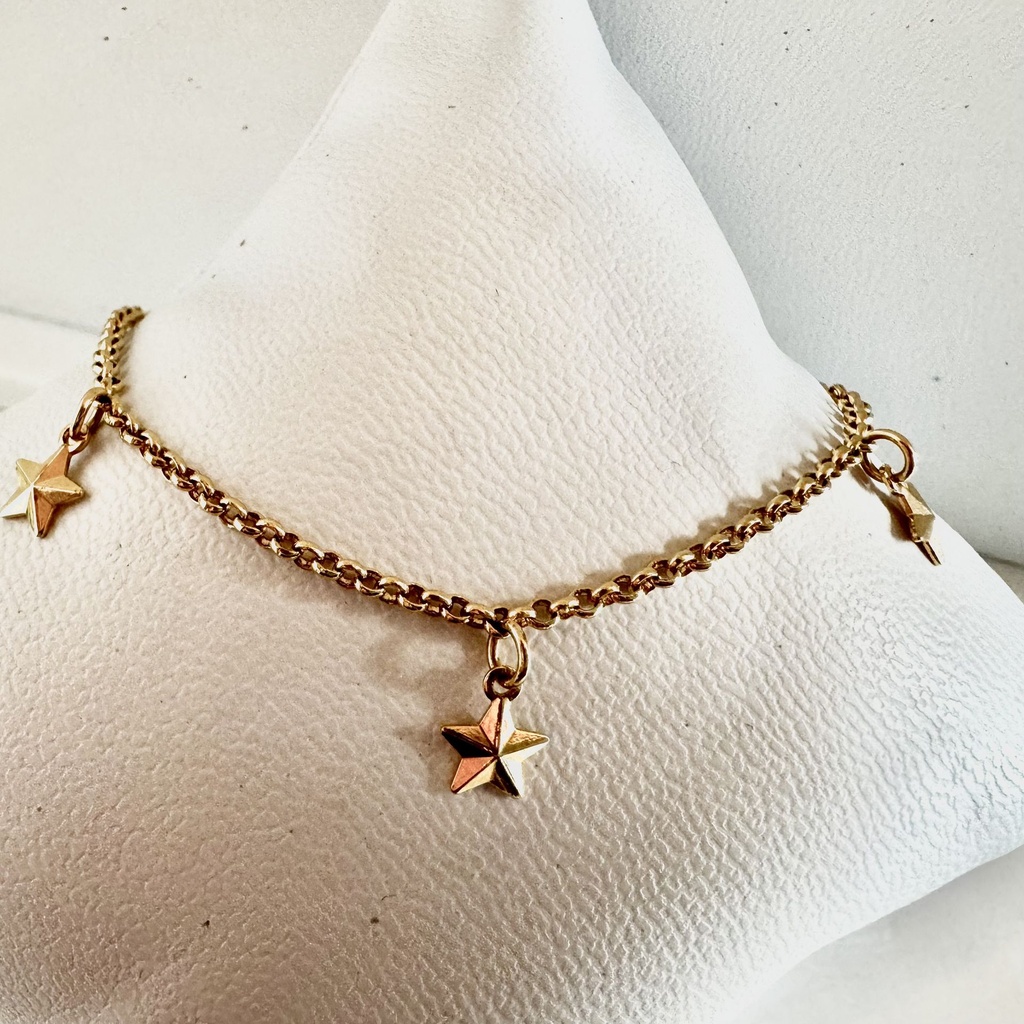 Pulsera oro americano 18K estrellitas