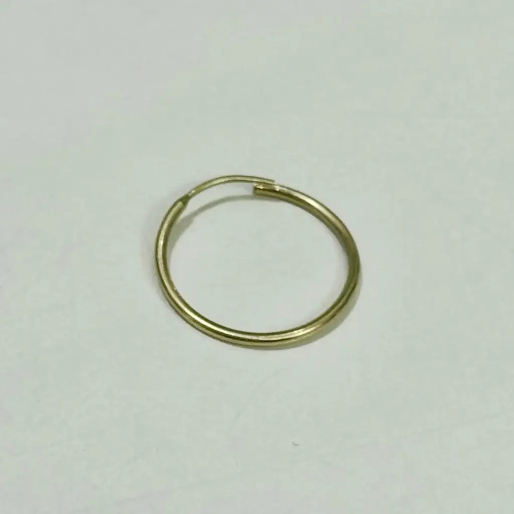 Candonga oro 18k aro liso 1.5cm 