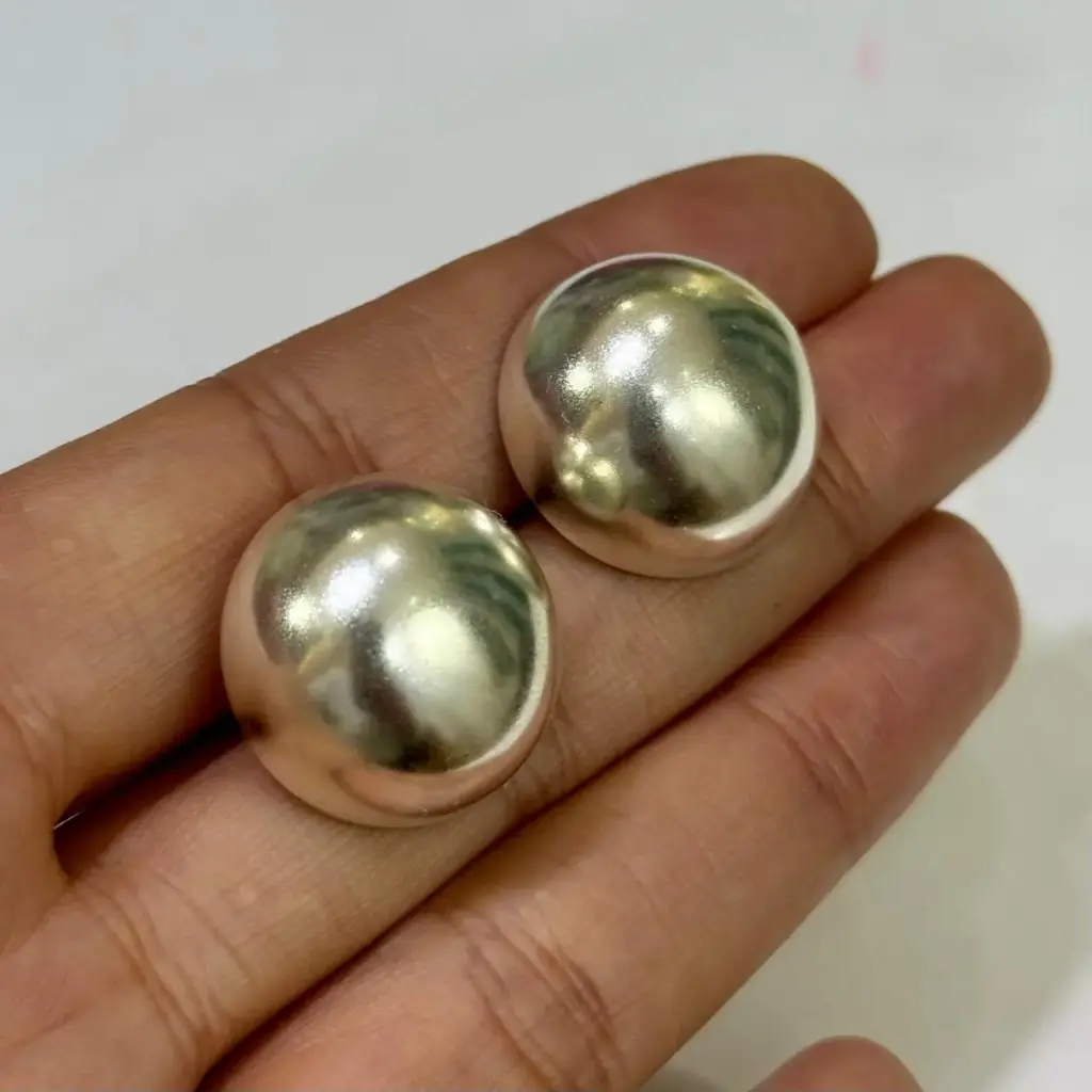 Topos media esfera en Plata 2cm diametro