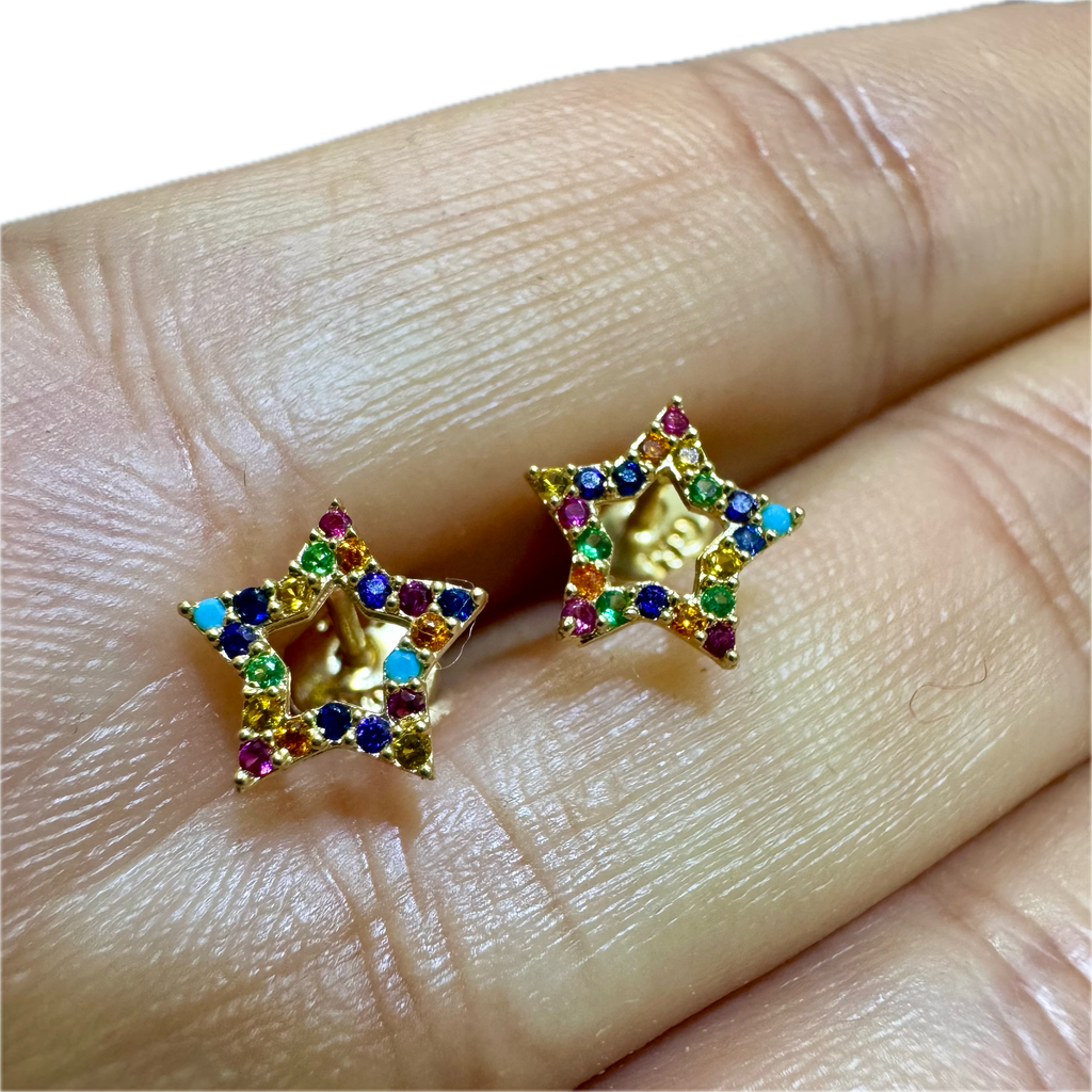 Topito oro 18K  estrellas en fila