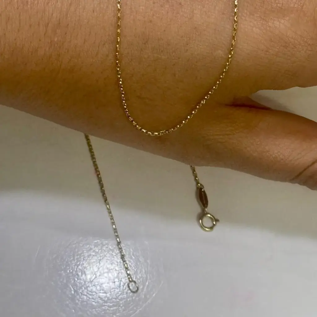 Cadena oro 18K eslabon rolo 45cm x 1mm