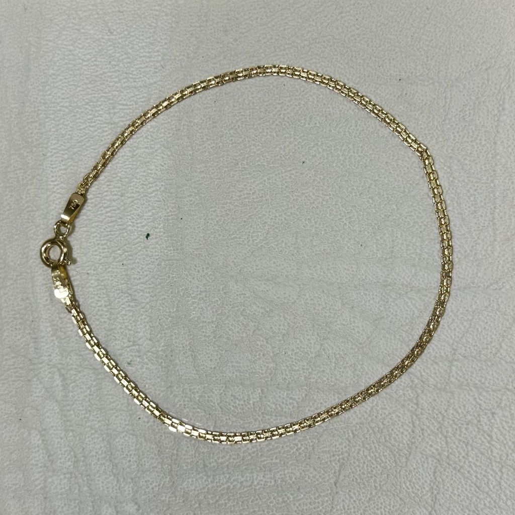 Pulsera oro 18K tejido chinesco 19cm x 1mm