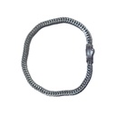 Pulsera en plata tejido espina de pez sistema broche