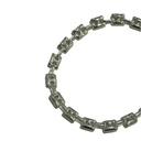 Pulsera plata tipo Gucci cuadrado