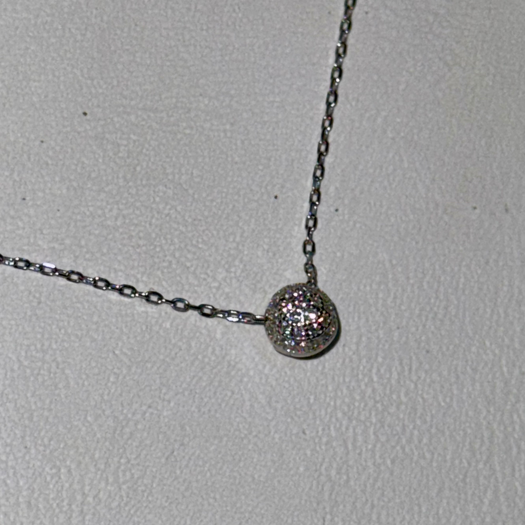 Cadena con dije esfera microcircón