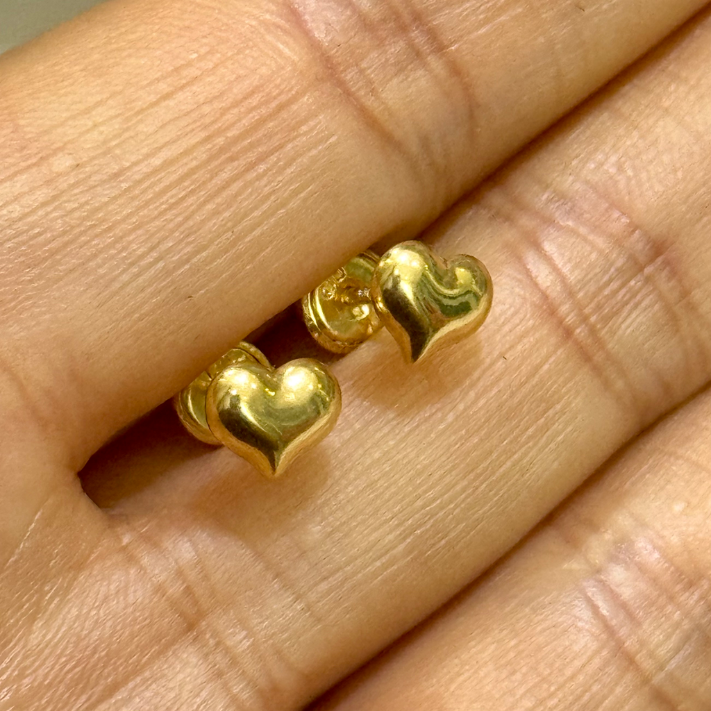 Topo en oro 18K corazones gorditos