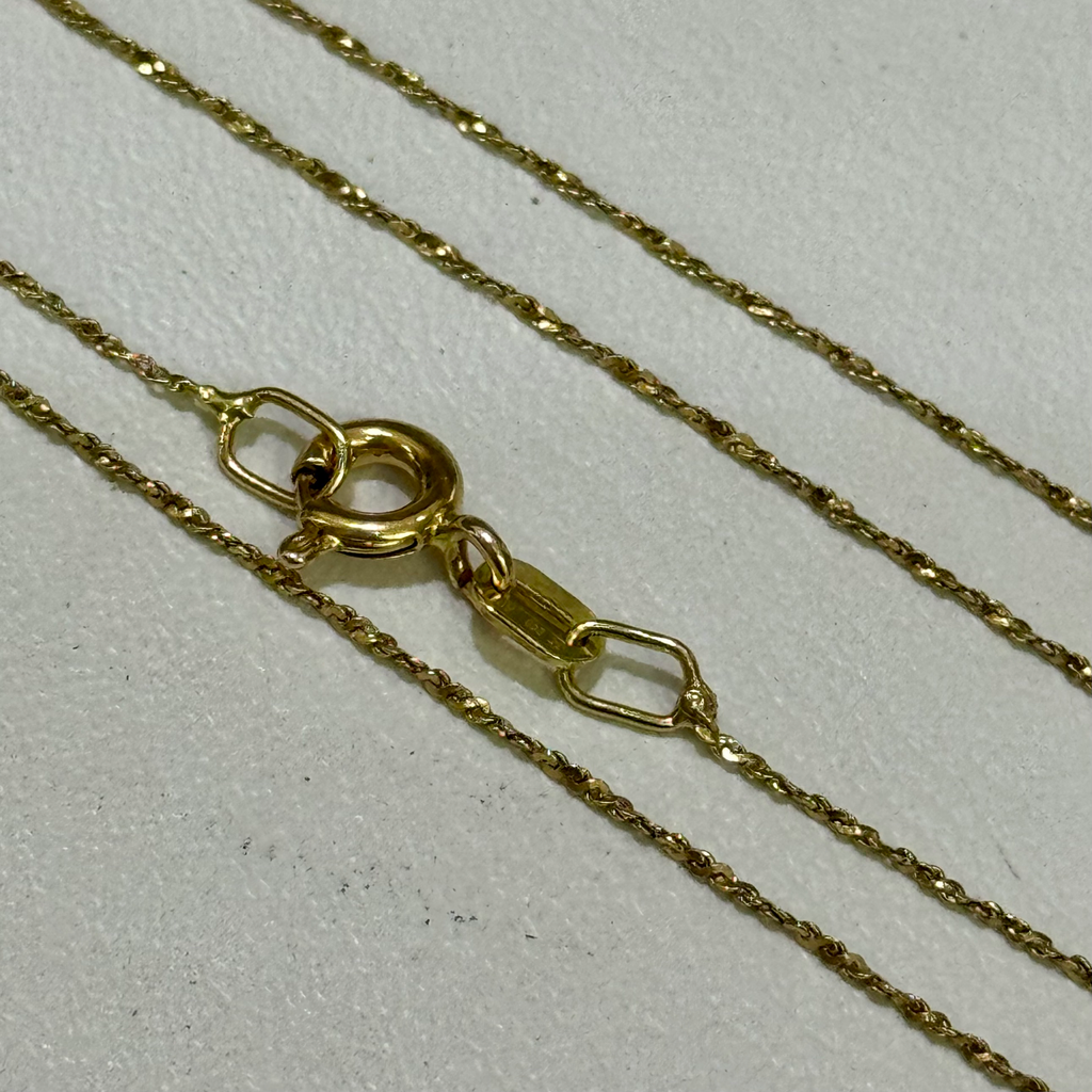 Cadena en oro 18K tejido Singapur 45 cm x 0.5mm
