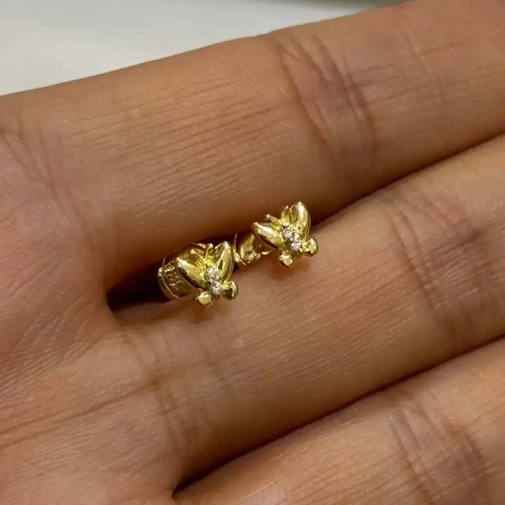 Topos oro 18K mini mariposa