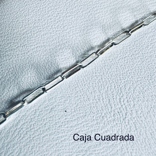 [A0012 CA] Cadena Plata tejido caja cuadrada 45cm*2mm