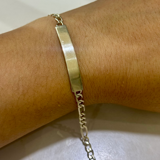 [A0003 PL] Esclava en plata con pulso en tejido tipo cartier 19CM X 4MM