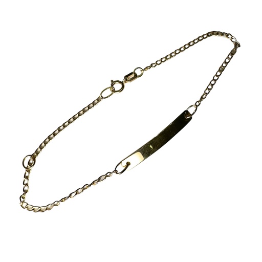 [A0055 PL] Esclava oro 18 K mujer/niña tejido Cartier 15cm