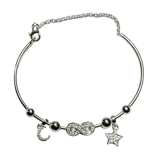 [A0076 PL] Pulsera aro con figuras y circones surtido