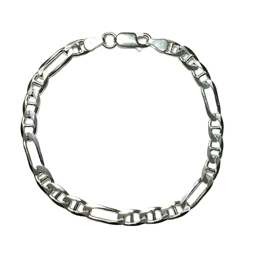 [A0077 Pl] pulsera plata tejido cartier 21 cm x 6mm