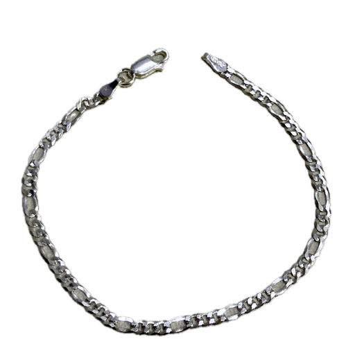 [A0040 PL] Pulsera plata tejido cartier 18cm x 3.5mm