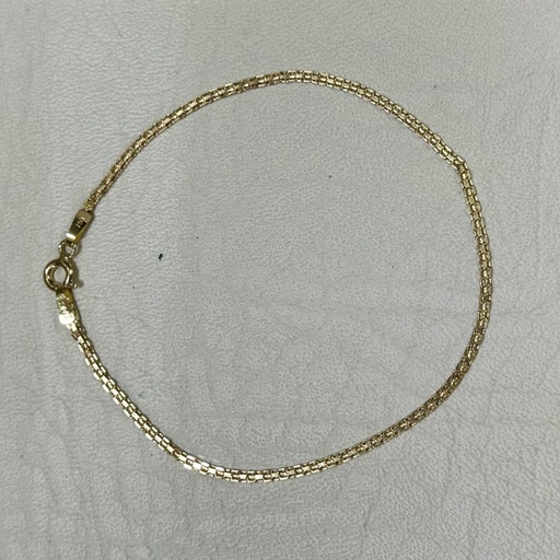 [A0083 PL] Pulsera oro 18K tejido chinesco 18,5cm x 2mm