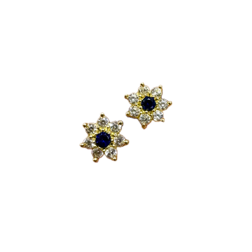 [A0128 AR] Topito oro 18K flor de circones