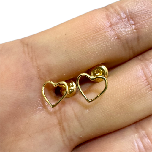 [A0126 AR] Topito oro 18K corazón gordito pequeño