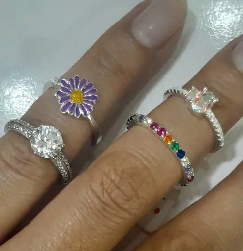 [A0080 AN] Anillo Circón Surtido T.5