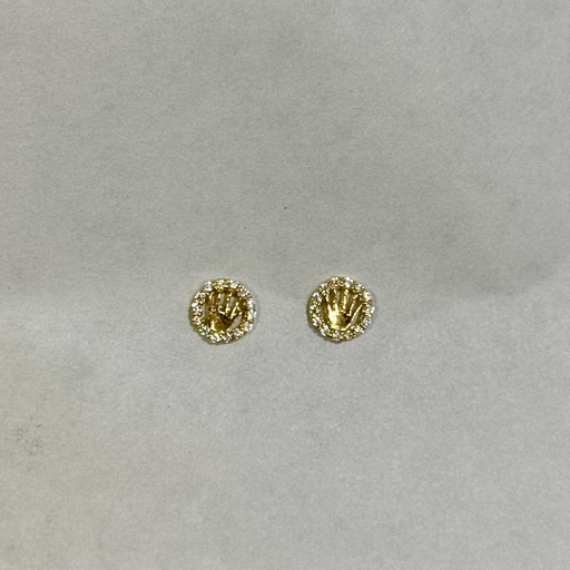 [A0135 AR] Topos en oro 18k Coronita con circones