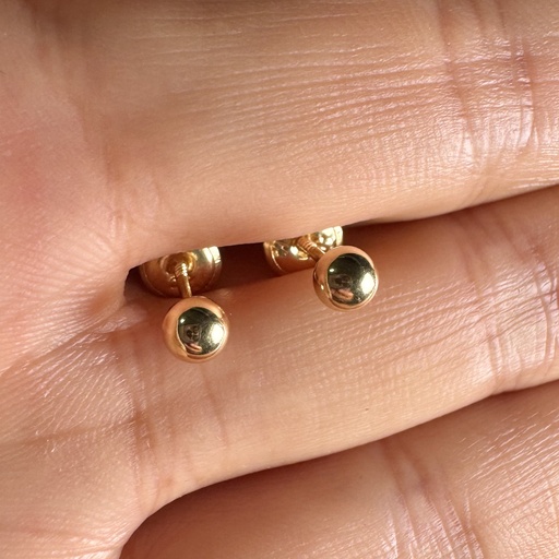[A0139 AR] topito oro 18K esfera 4mm