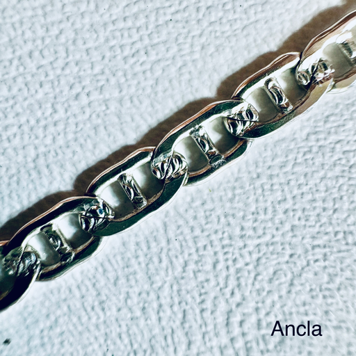 [A0141 CA] Cadena Plata Tejido Ancla 50cm X 2mm