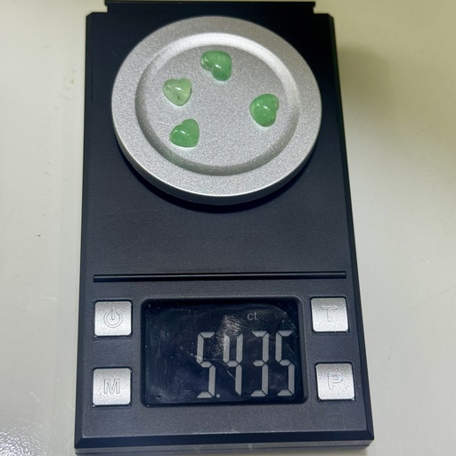 [A0002 ESM] Lote Esmeraldas cabujón corazón Precio por Quilate $100.000