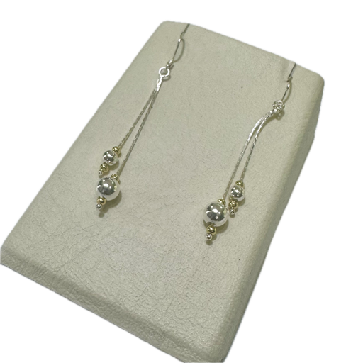 [A0151 AR] Arete largo plata diseños surtidos