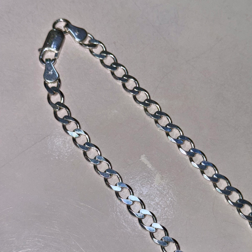[A0151 CA] Cadena plata tejido martillado 50cm x 5mm
