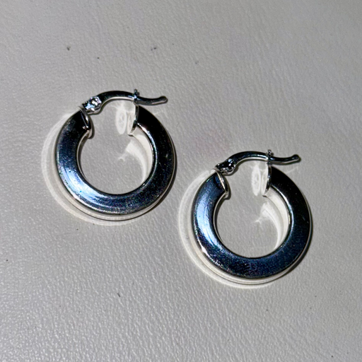 [A0167 AR] Candonga plata gruesa cierre italiano Diam 2cm