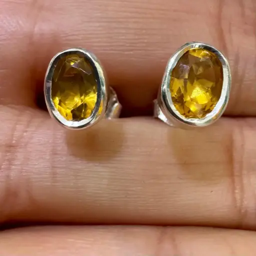 [A0180 AR] Topos en plata citrino Ovalo